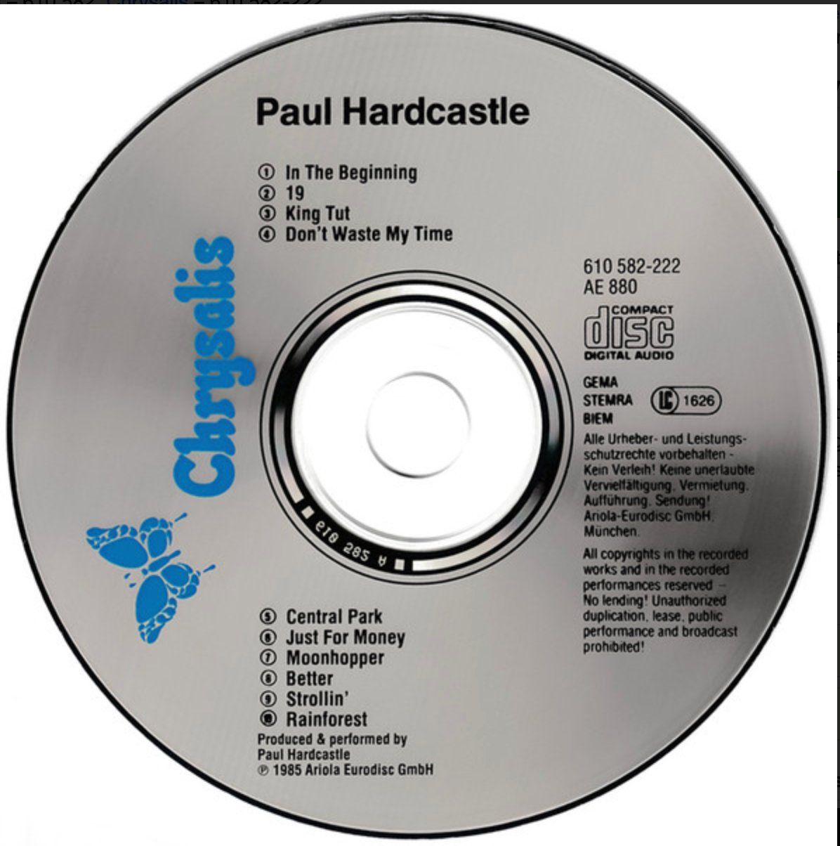 CD: CD / Paul Hardcastle – Paul Hardcastle – Usato da Brunnen venduto da Barfly5 2