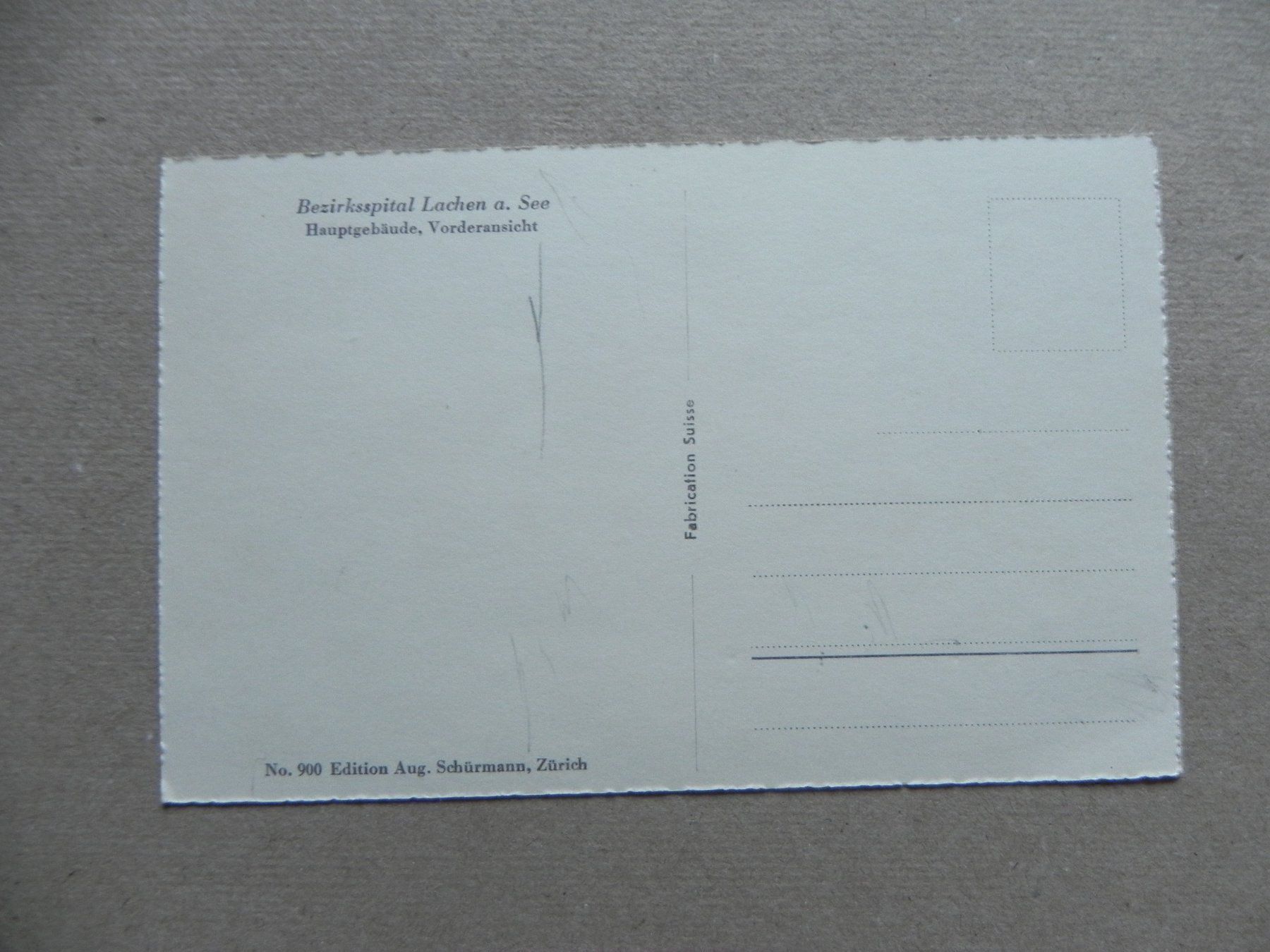 Ansichtskarten: Ansichtskarte Lachen SZ Spital ca. 1940 – Gebraucht aus Siebnen von krimsie 1