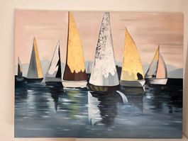 Gemälde „Abendstimmung am Zürichsee“