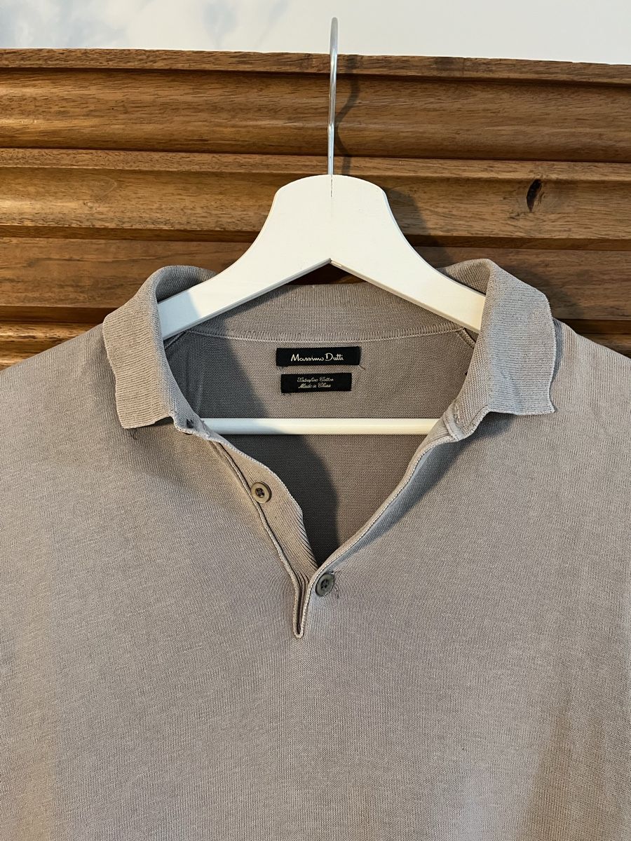 Massimo Dutti Polo-Shirts: Poloshirt, beige/grau, Gr. M, Massimo Dutti – Gebraucht aus St. Gallen von Gloom22