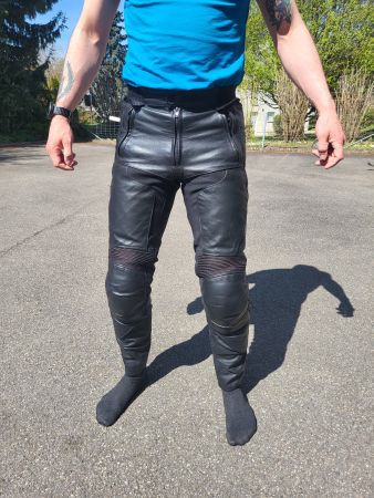 Motorbike leather pants Probiker size M/L Lederhose motorrad