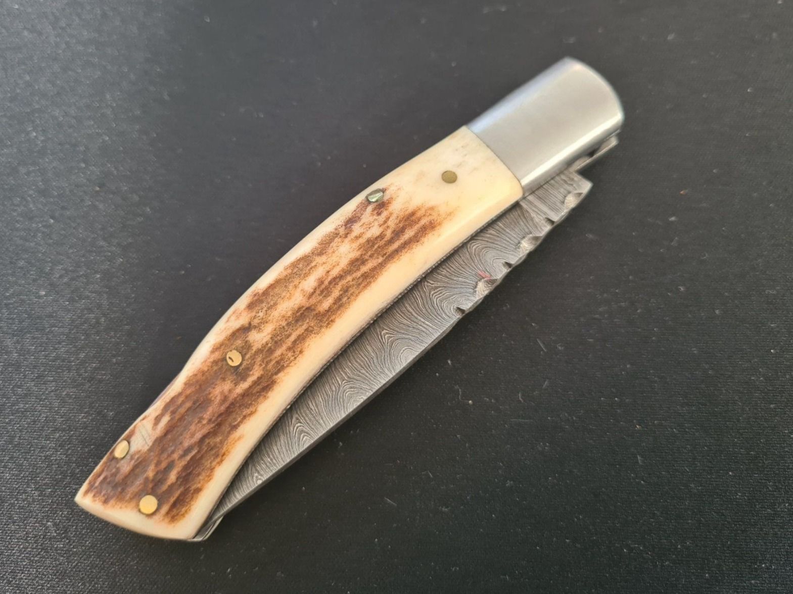 Coltelli tascabile: Damast Taschenmesser Horn – Nuovo (secondo la descrizione) da Bern venduto da Respirit 3