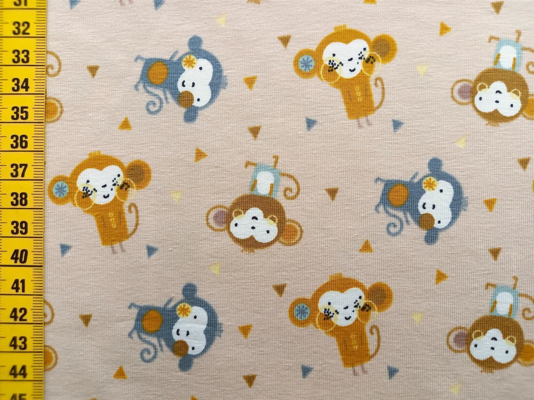 Tessuti: Bio-Jersey Äffli creme – Nuovo e nell'imballaggio originale da Winterthur venduto da Kimbana