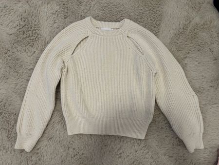 Zara Strickpullover, Gr. 140, Beige, Herbst, Mädchen 🍂