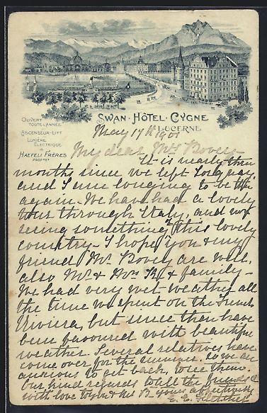 Cartoline postali: Mondschein-Lithographie Lucerne, Hotel C – Usato da Berlin venduto da bartko-reher
