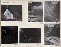 6x Vintage Herbert Matter, Gletsch, Nacht, 1934, Unikat!