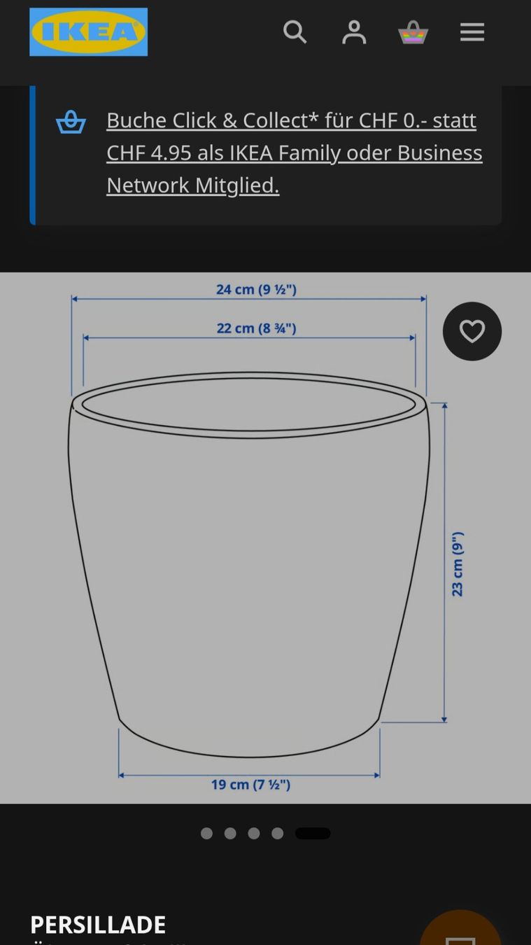 Ikea Pots de fleurs: Übertöpfe, Ikea Persillade grau – D'occasion à Dietikon par nat_6p98 2