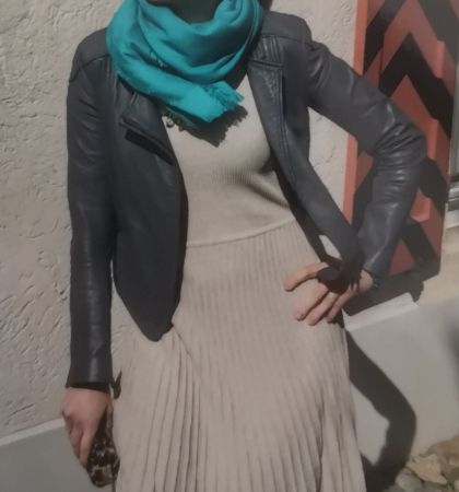 Damen Lederjacke Calvin Klein Gr. M