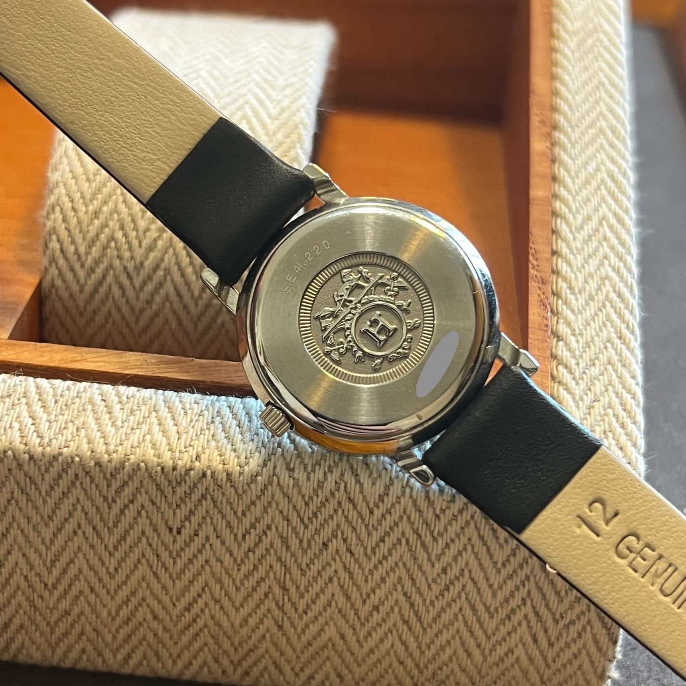 Hermès Orologi: Hermès Sellier Vintage Quartz Full Set SE4.220 – Usato da Carouge GE venduto da Watchaser 4