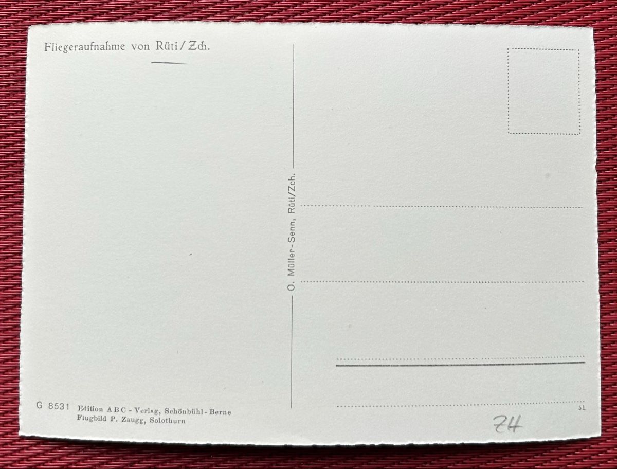 Cartoline postali: Flugaufnahme Rüti – Usato da Horw venduto da Tellbub 1