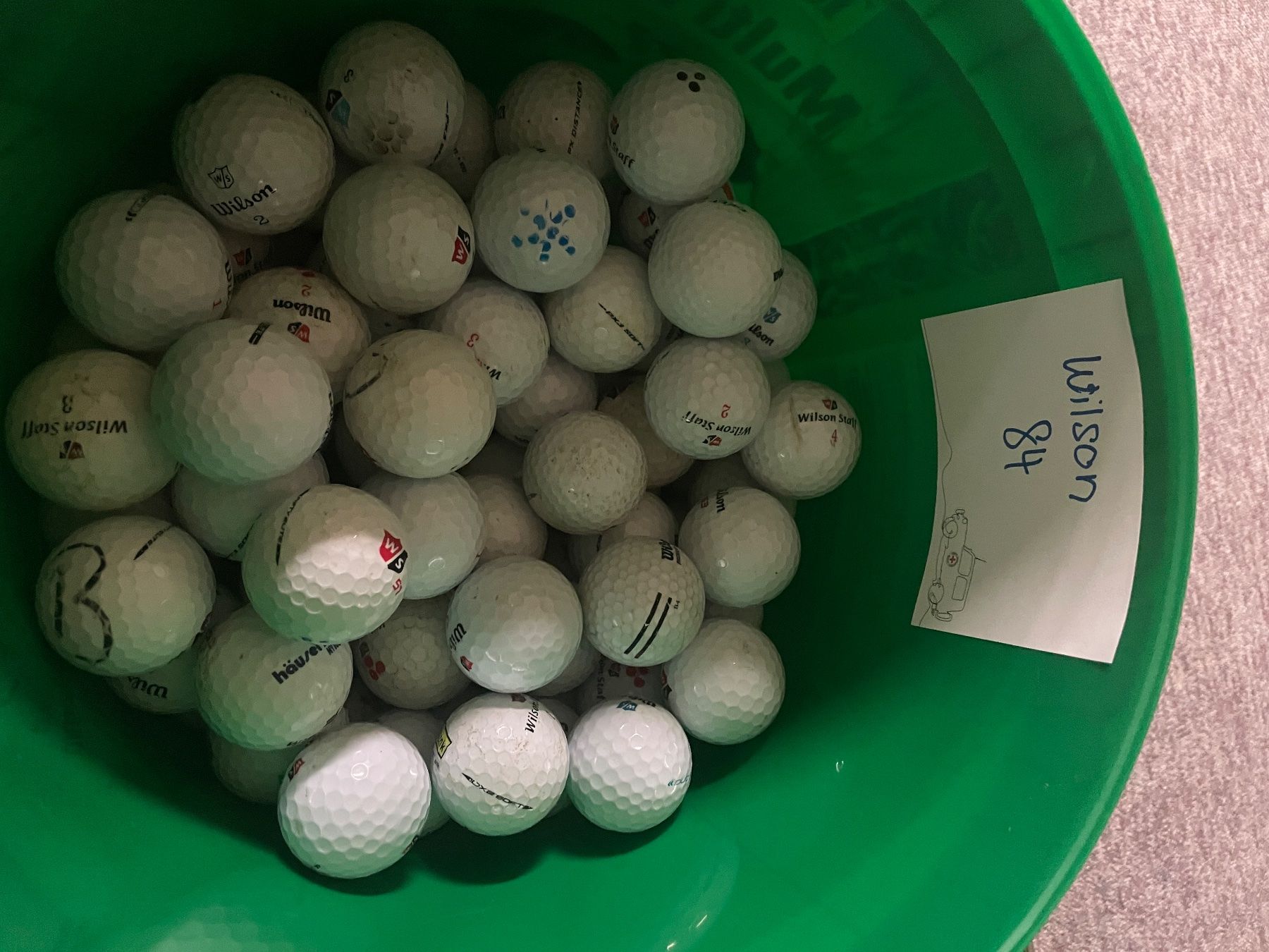 Palloni: Golfbälle  224 Srixon, 84 Wilson 103 Titlist – Usato da Wittenbach venduto da Flubbinenkitter 1