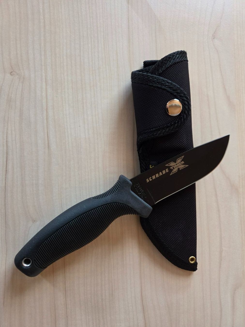 Zubehör: Joli couteau droit Schrade X Timer – Neu und originalverpackt aus Estavayer-le-Lac von sstt