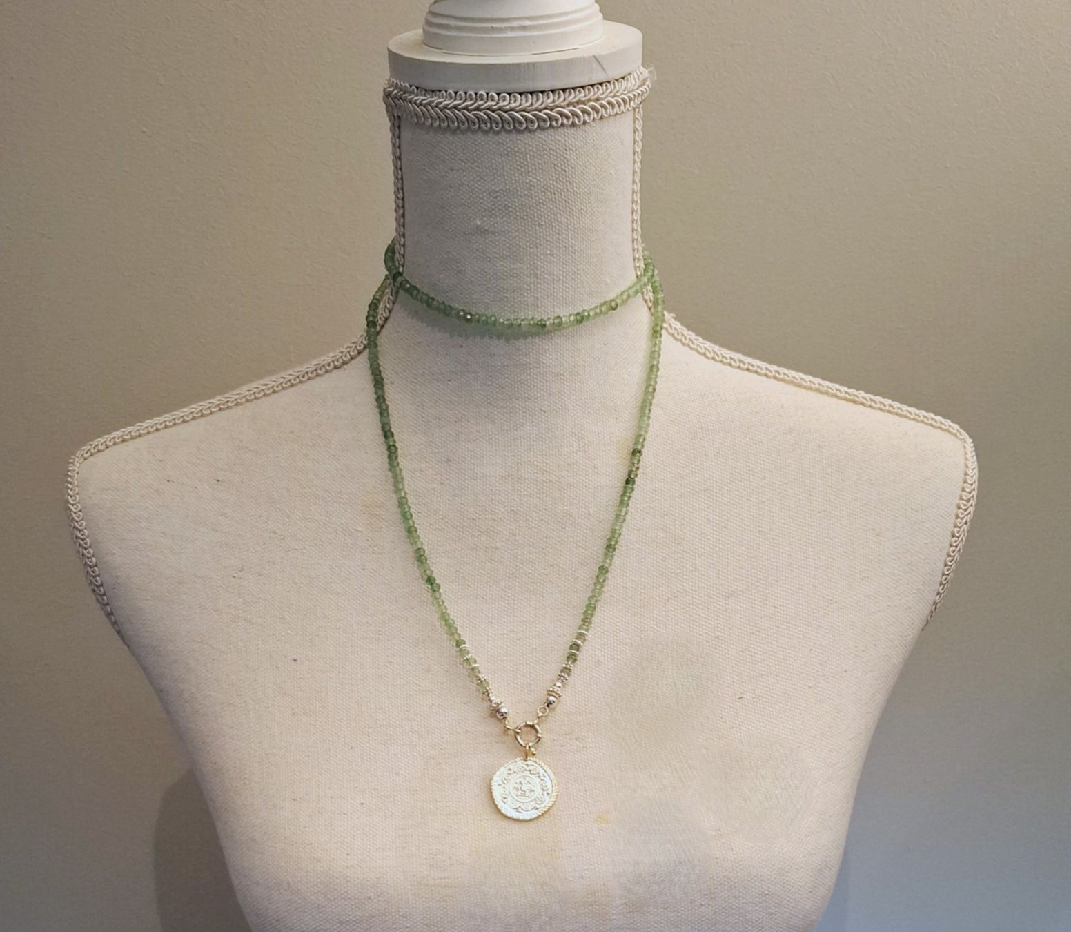 Catenine: LAURA - Edelsteinkette - Silber - hellgrün – Nuovo e nell'imballaggio originale da Mühlethal venduto da nicita-modeschmuck 3