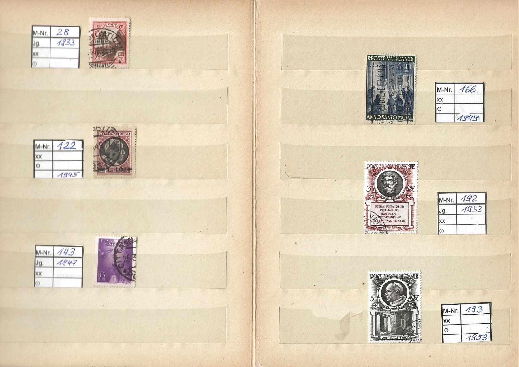 Alle Briefmarken: Vatikan – Gebraucht aus Küblis von Corvus8595