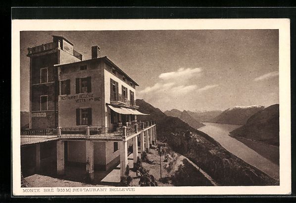 Ansichtskarten: Lugano, Monte Bre, Restaurant Bellevue – Gebraucht aus Berlin von bartko-reher