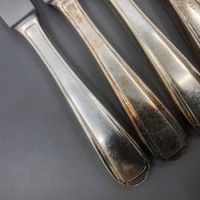 7 Tafelmesser / Vorspeisemesser versilbert Sola