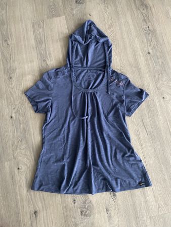 Jack Wolfskin Damen Shirt mit Kapuze, Grösse M, Blau