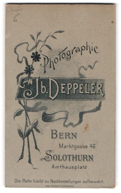 Fotografie & Manifesti: Fotografie Jb. Deppler, Bern, Marktgasse – Usato da Berlin venduto da bartko-reher