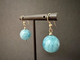 Silber Ohrringe mit Aquamarin 925