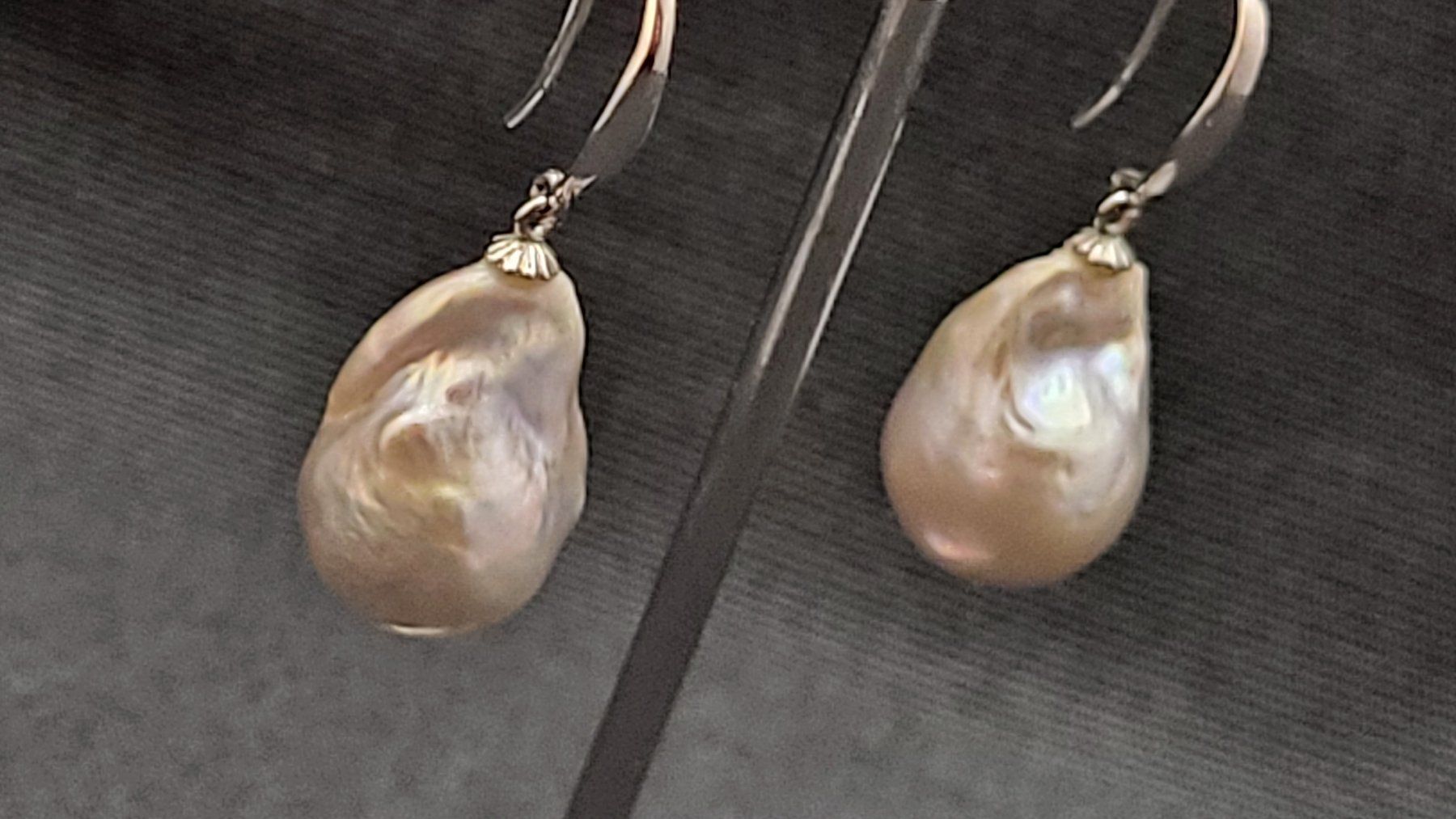 Boucles d'oreille: Silber-Ohrhänger mit Barockperlen – D'occasion à Basel par spinne02 4