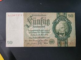 50 Reichsmark TOP Dt. Reich Banknote für nur 5.--