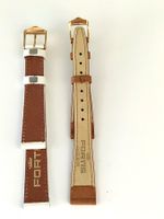 2x Orig. FORTIS Vintage Uhrenarmband 14mm, Kronen-Schliesse