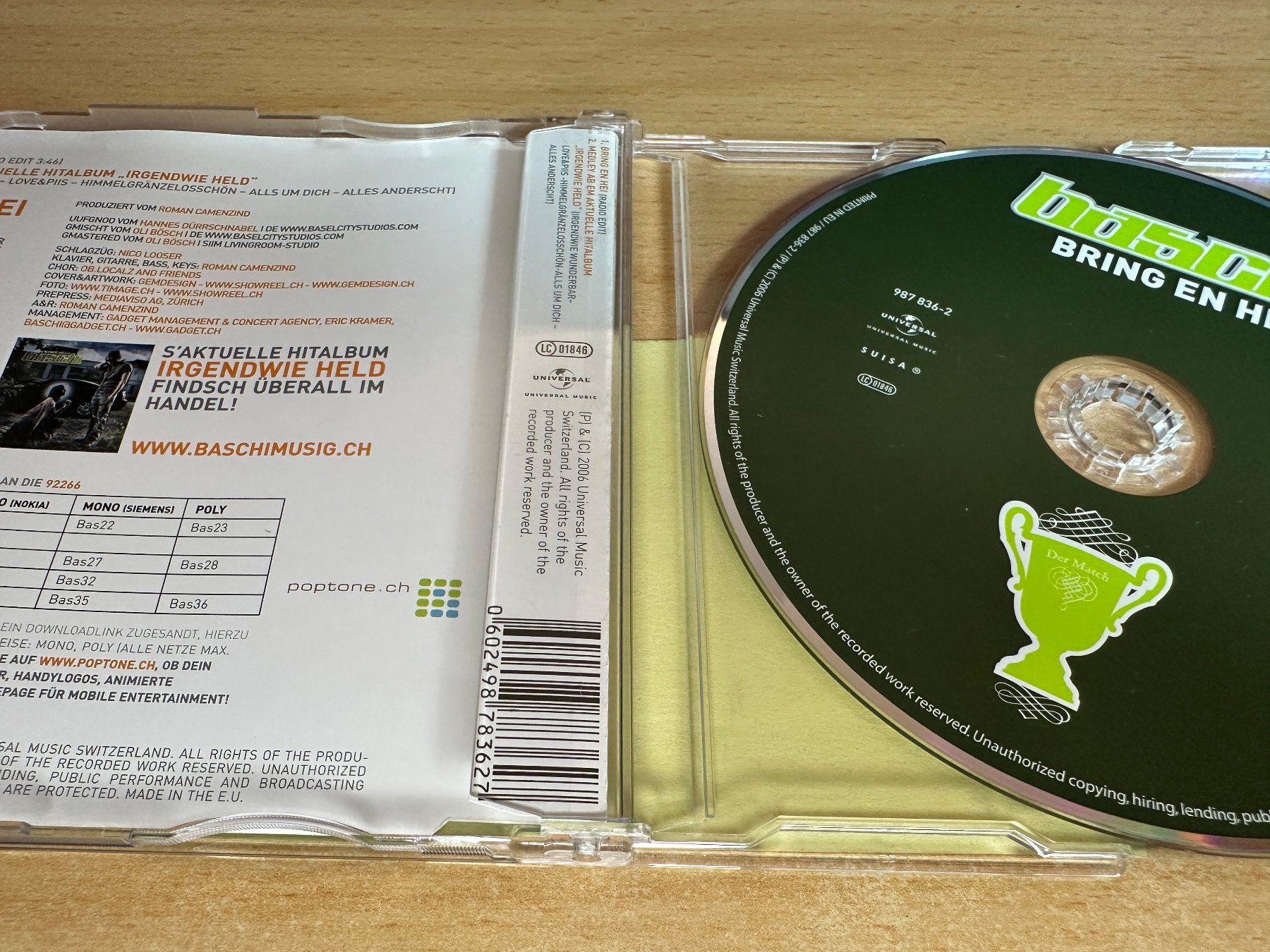 CD: Baschi – Bring En Hei - Single CD – Usato da Rikon im Tösstal venduto da Alpenmutz 1
