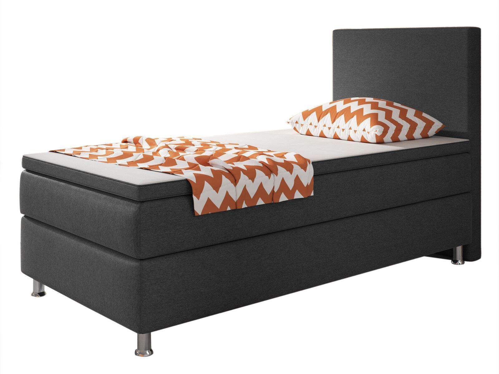 Letti: Boxspringbett 90x200 Anthrazit Hotelbett Einzelbett Bett – Nuovo e nell'imballaggio originale da Wallenwil venduto da toesstal-vertrieb 3