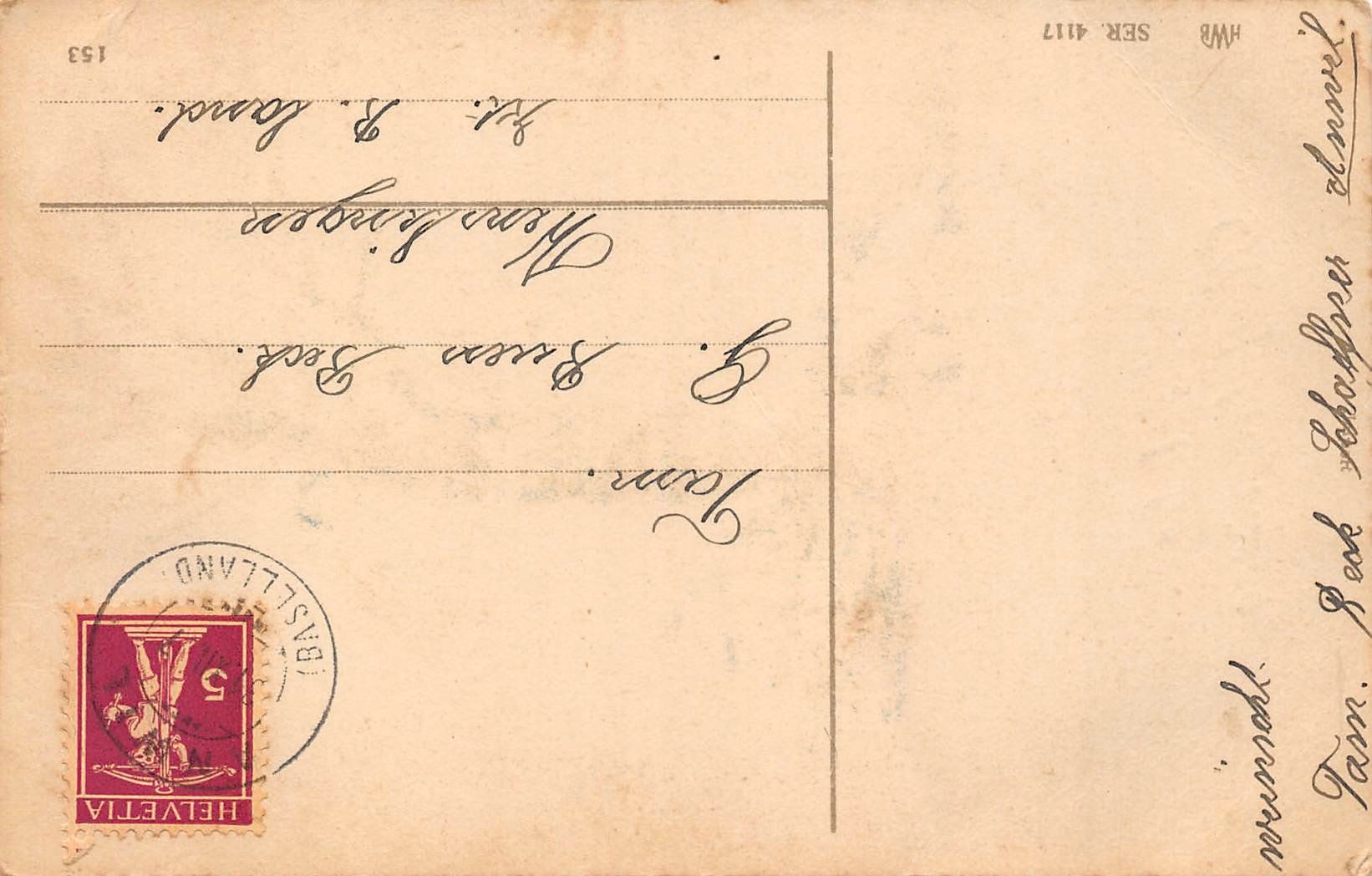 Cartoline postali: Neujahr, Winterlandschaft – Usato da Ottikon b.Kemptth. venduto da Neptun1974 1