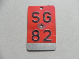 Velo Rad Nummer Nr. Velonummer 1982 SG 82 Geschenk
