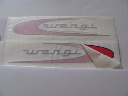 PAAR: Abziehbild Emblem WENGI Tank R/L - Mofa Sachs 50/2