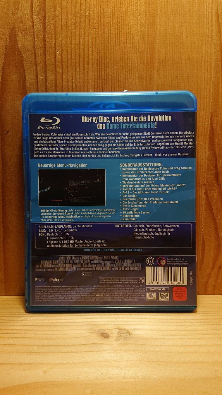 Alle DVDs: ALIENS VS PREDATOR 2 auf Blu-Ray – Gebraucht aus Wilderswil von Exebub 1