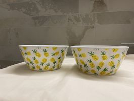 20Pineapple Bowls, Summer Design, Like New 15cm