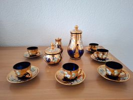 Service à café en cristal de Boème, 15 pièces