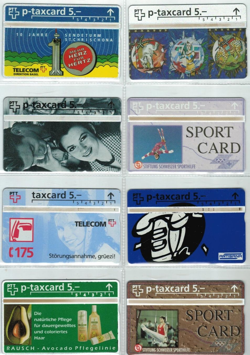 Telefon- & Taxkarten: 8 Taxcards – Gebraucht aus Zürich von Tolima194