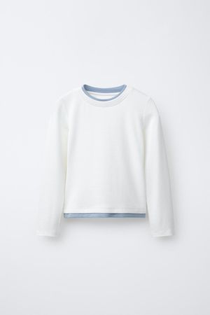 DOPPELTES T-SHIRT MIT MODAL von ZARA  neu Gr. 9/10J (140 cm)