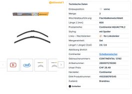 Scheibenwischer Continental AQUACTRL2 2800011219280