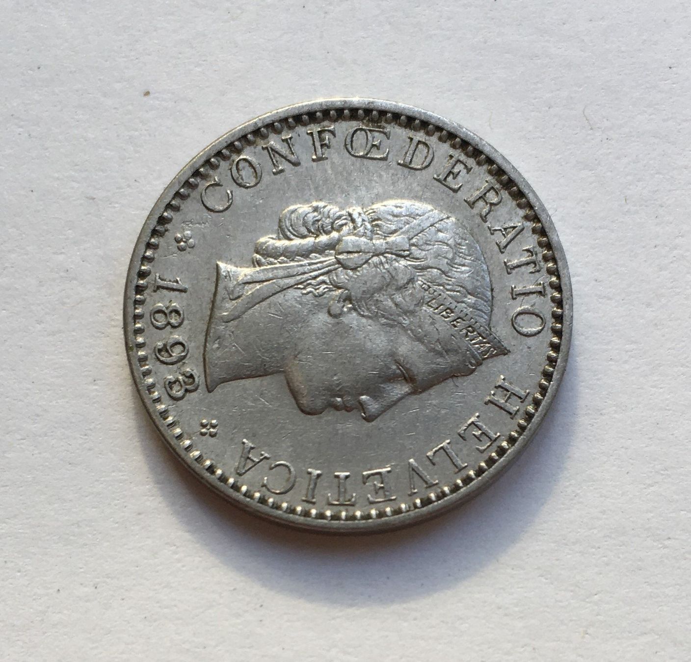 Tutti le monete: 1893 20 Rappen vz+ – Usato da Kirchberg SG venduto da Helveticus00 1