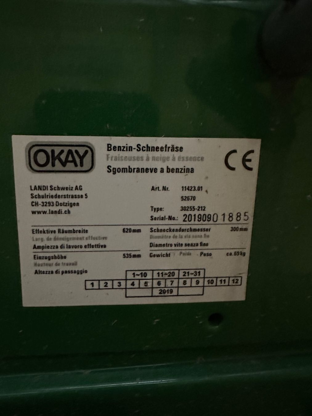 Toutes les machines: Schneefräse Benzin Okay – D'occasion à Adliswil par HarbourHouse1 4