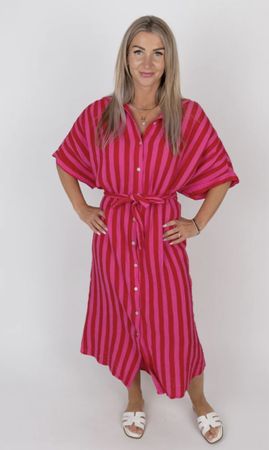 Musselin Kleid mit Gürtel von LELUNAJU Gr. M-XXXL