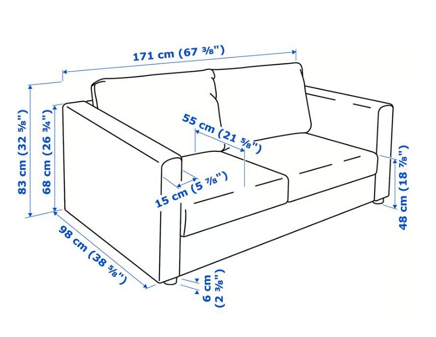 Ikea Sofas: VIMLE 2-seat sofa, Gunnared medium grey – Gebraucht aus Knonau von man_6tkz 1