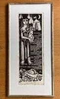 Original Holzschnitt Mädi Zünd Balgach 1978