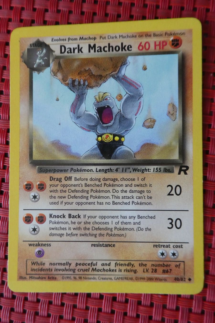 Pokémon Carte collezionabili: Pokémon DARK MACHOKE – Usato da Au ZH venduto da Osterhase4