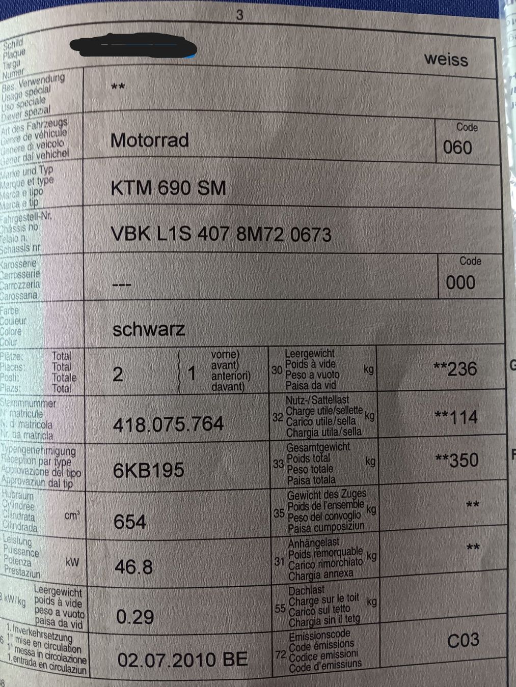 KTM Strada: KTM 690 SM – Usato da Schenkon venduto da DrHAMMER 4