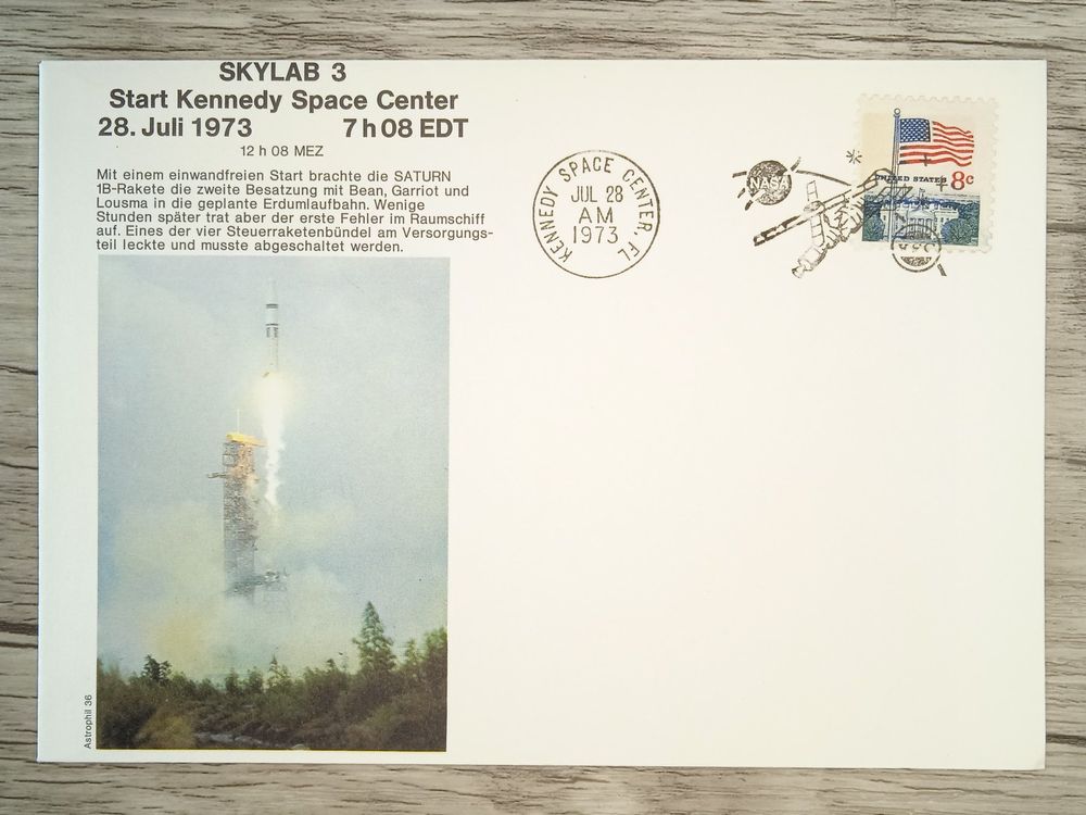 TR89 Enveloppe + Timbre USA 1973 Theme Espace (Gebraucht) in Cousset ...