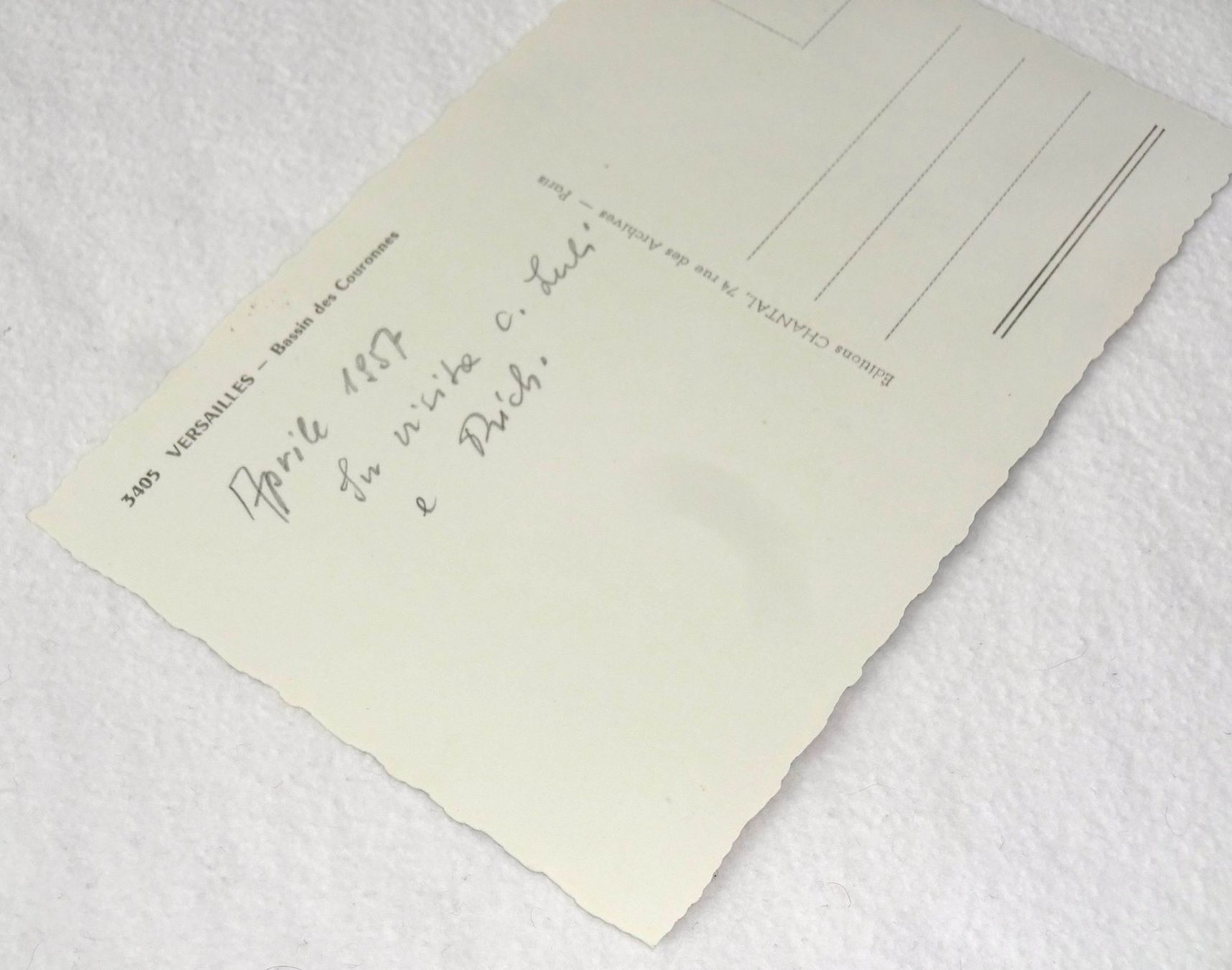 Cartoline postali: Versailles 1957, Postkarte – Usato da St.Gallen venduto da Paddington11 5