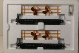 DB Flachwagen mit Schiffsschrauben Ladung Trix HO/DC mit OVP