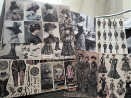 Vintage Mode Illustrationen, Scrapbooking, Basteln, Neu
