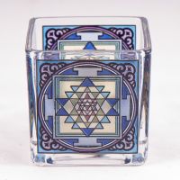 Teelichtglas - Shri Yantra