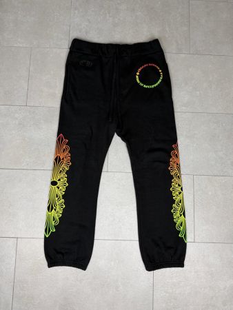 Chrome Hearts Gradient Floral Cross Logo Sweatpants